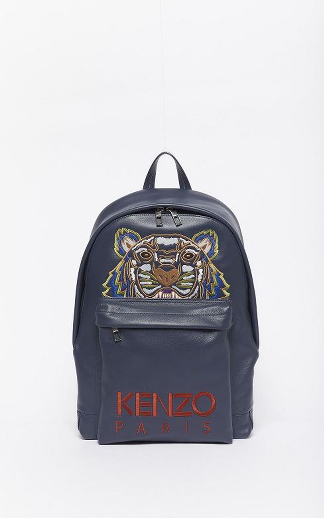 Sac À Dos Kenzo Tiger Cuir Femme Bleu Marine Bleu | TMEP-04973